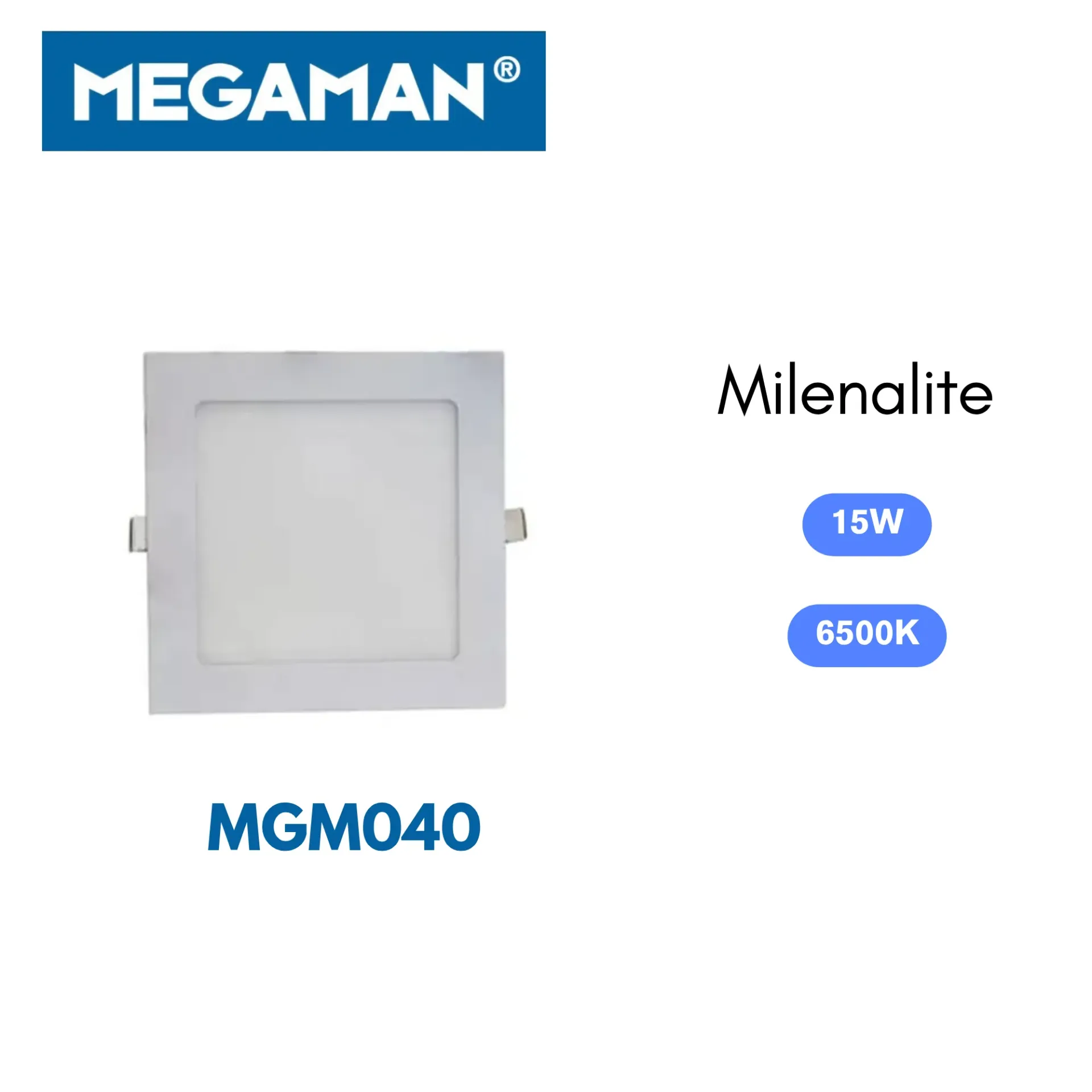 [MGM041] Spot led encastre carre 24w 3000k Milenalite Megaman ( 40pcs/ct)