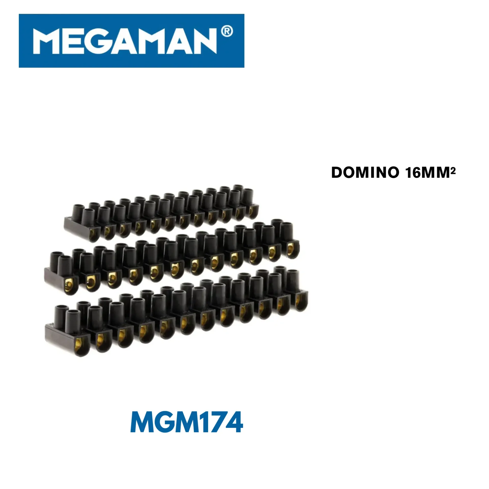 [MGM174] Barrette domino 16mm² Megaman (300pcs/ct)