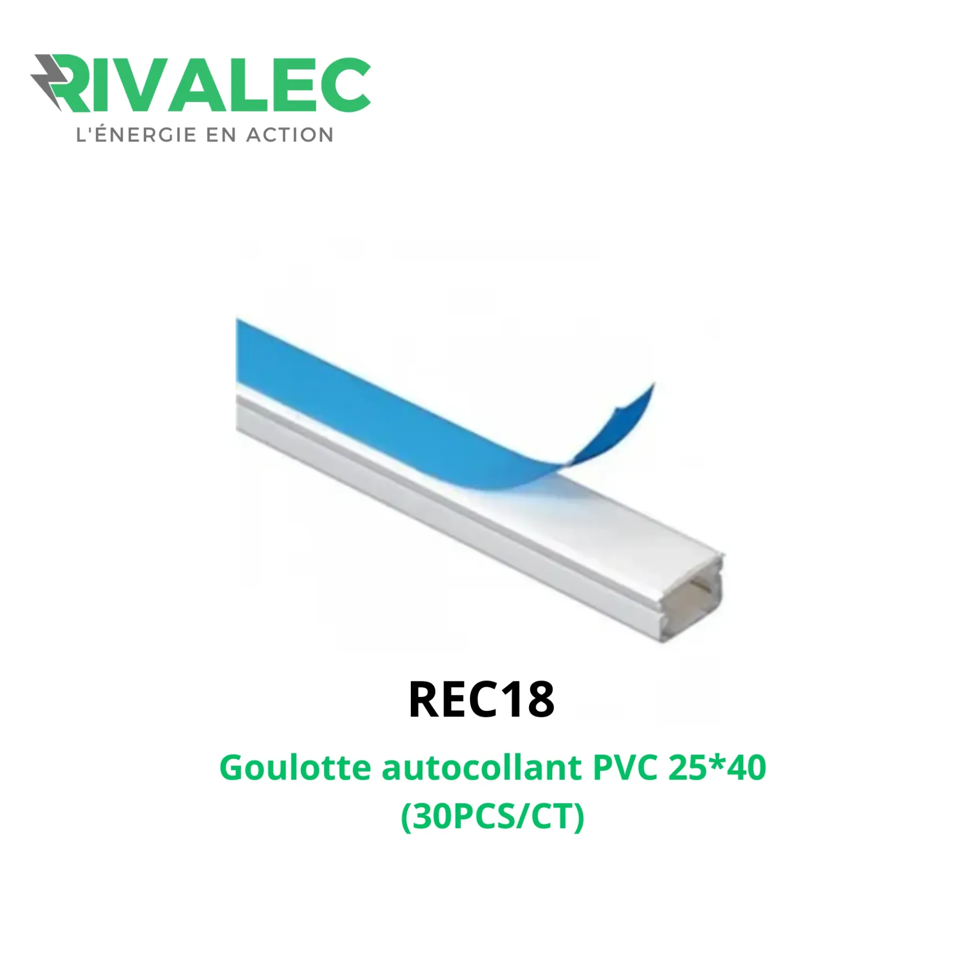[REC18] GOULOTTE PVC AUTOCOLLANT 40*25 RIVALEC (30PCS/CT)