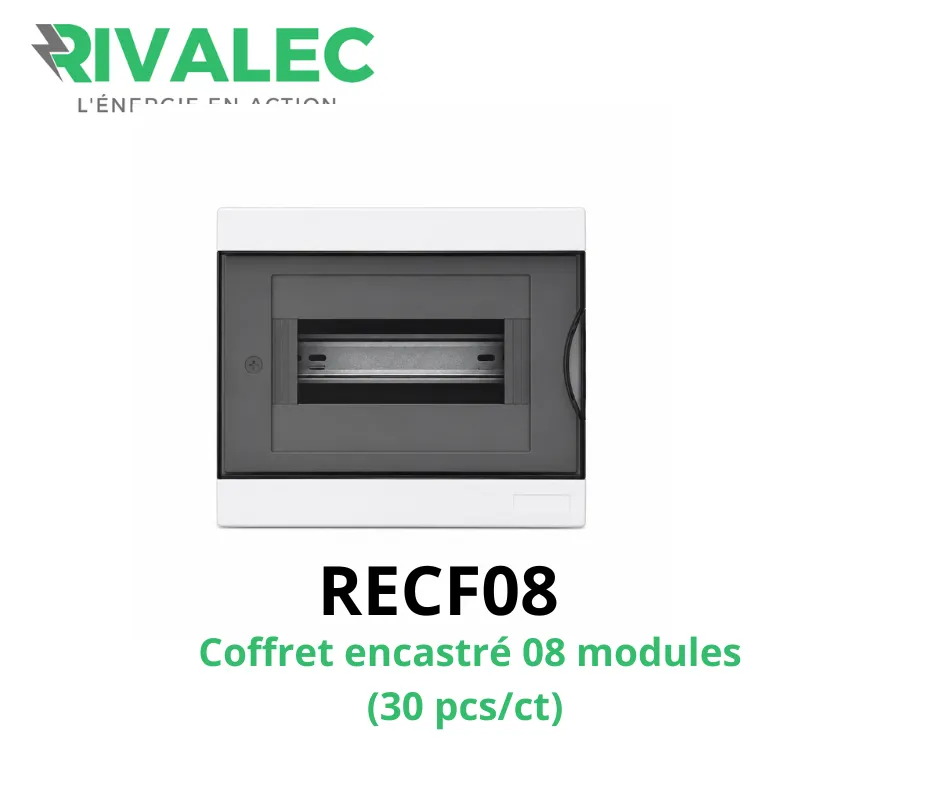 [RECF08] Coffret encastre 08 Modules RIVALEC (30pcs/ct)