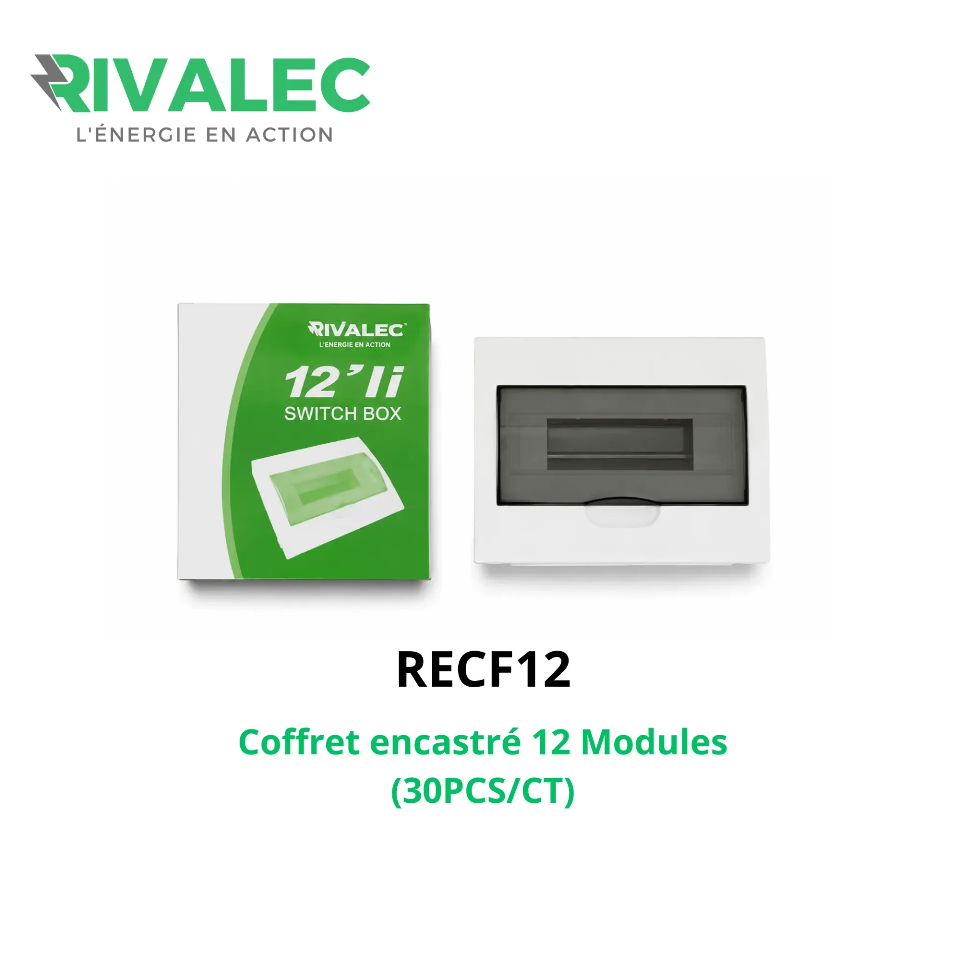 [RECF12] Coffret encastre 12 Modules RIVALEC (30pcs/ct)