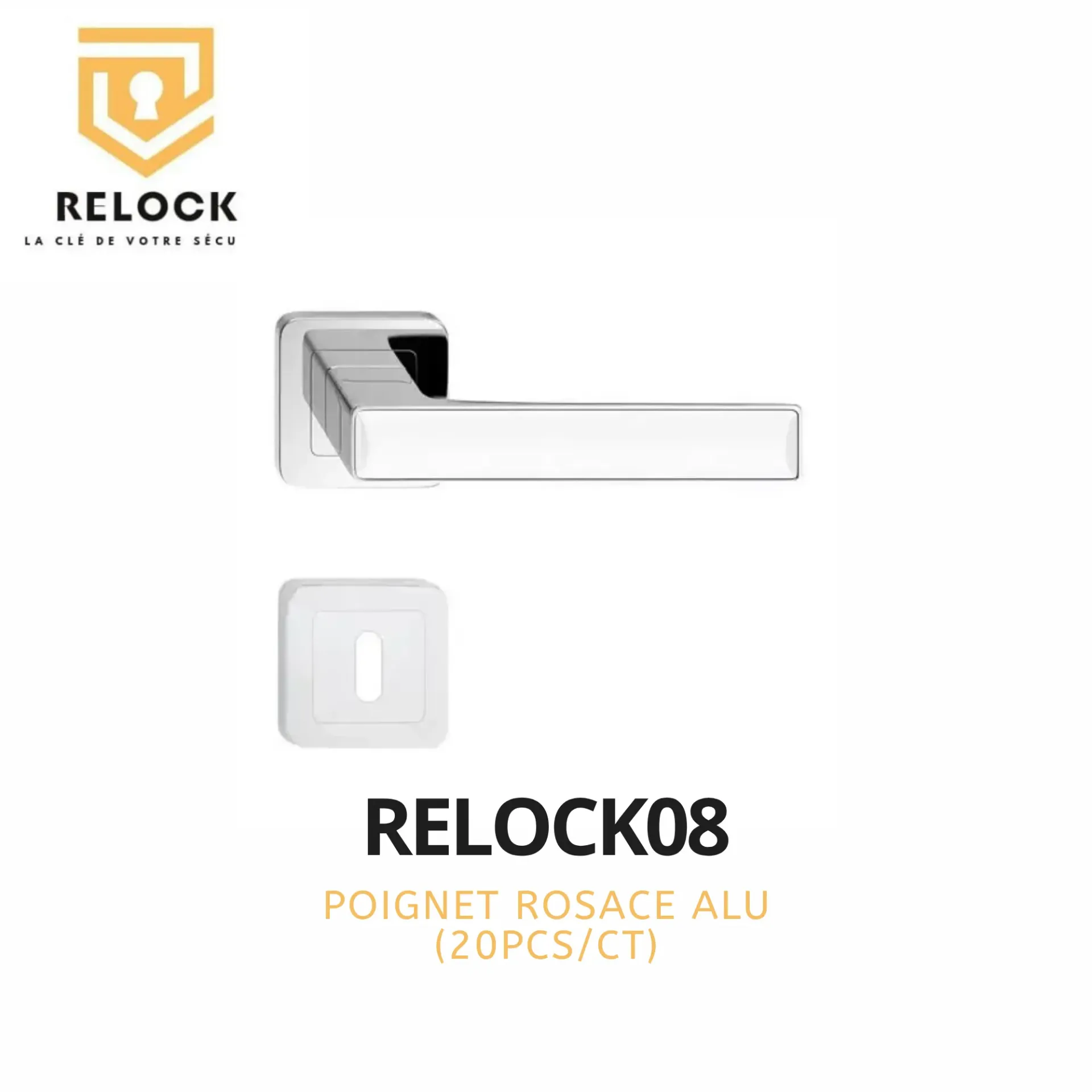 [RELOCK08] SERRURE ALU POIGNET ROSACE RELOCK 08(20PCS/CTS)