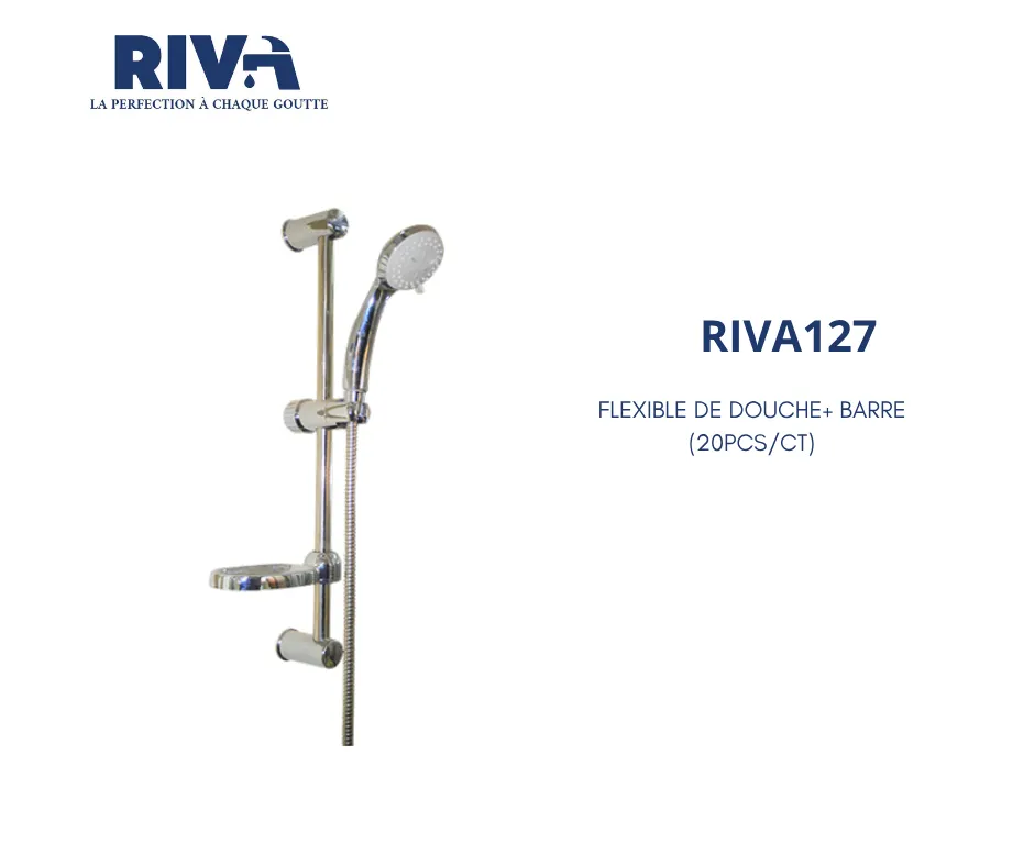 [RIVA127] FLexible de douche + barre RIVA (20 pcs/ct)