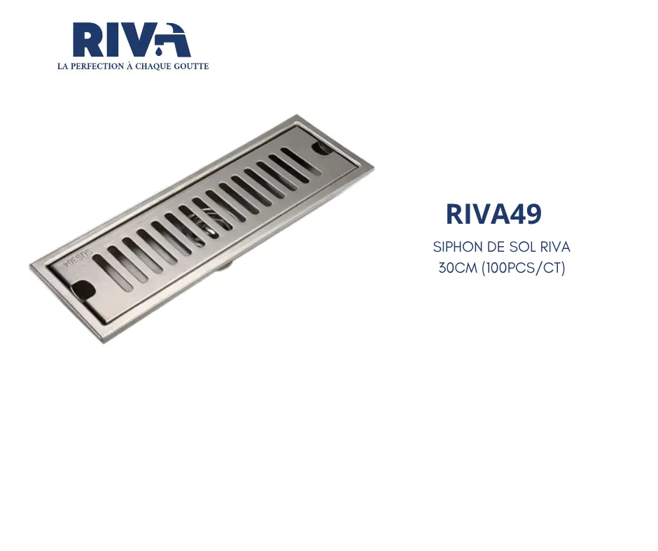 [RIVA49] SIPHON DE SOL RECTANGULAIRE 30CM RIVA( 50 pcs/ cts)