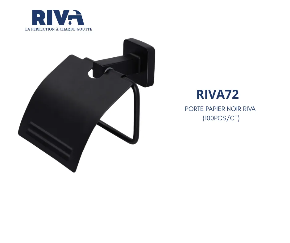 [RIVA72] PORTE PAPIER ALU NOIR RIVA (100PCS/CT)