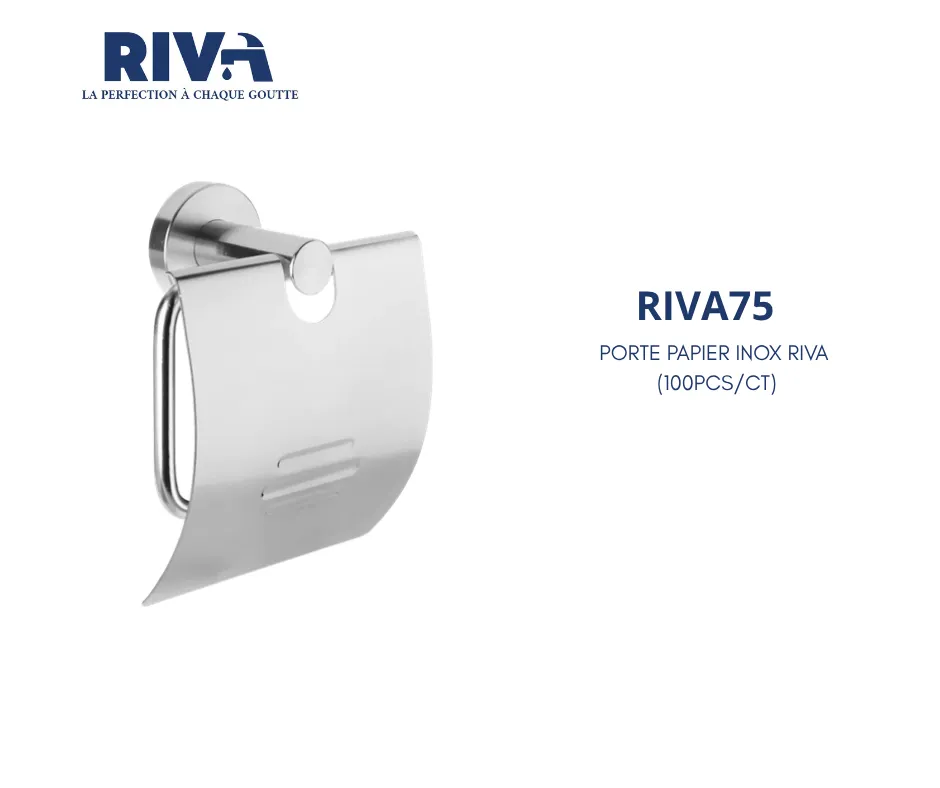 [RIVA75] PORTE PAPIER INOX CHROME RIVA (100PCS/CT)