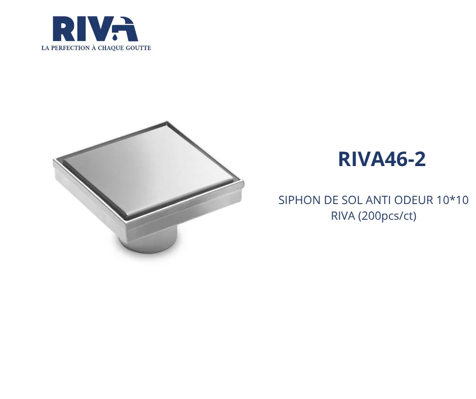 [RIVA46-2] Siphon de sol inoxydable anti-odeur luxe (100PCS/CTN)